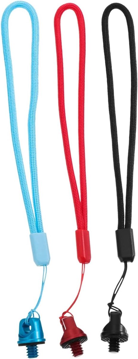 Camera Polskoord - Camera Lanyard - Veilig Dragen - Set van 3 stuks - 16 cm - Zwart