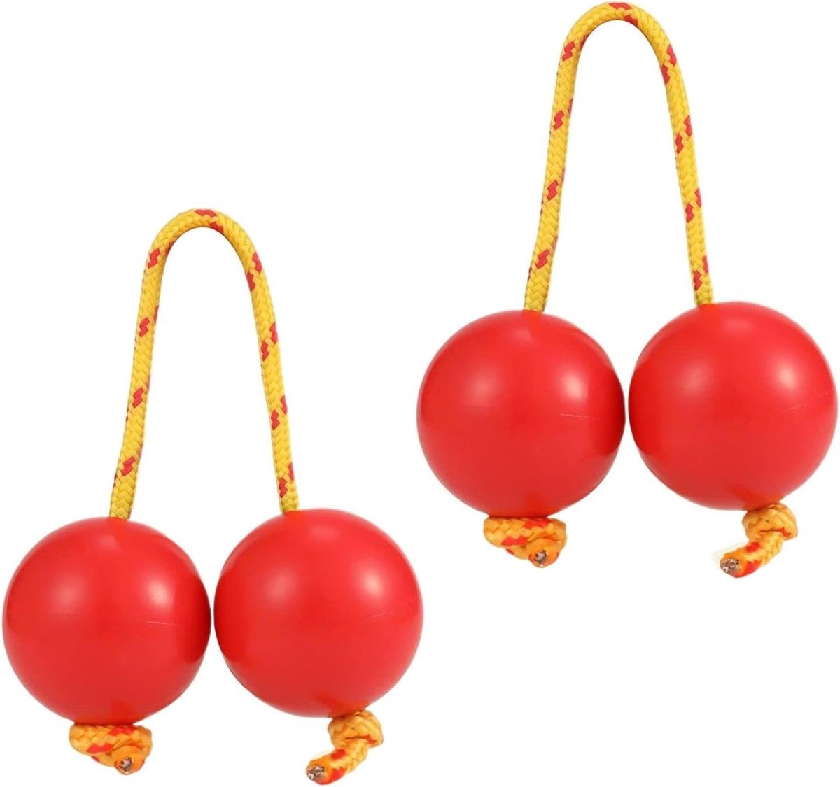 Ritmische Bal - Muziek Ei - Muziek Maken - Authentiek Afrikaans Geluid - 2 Paar - Rood