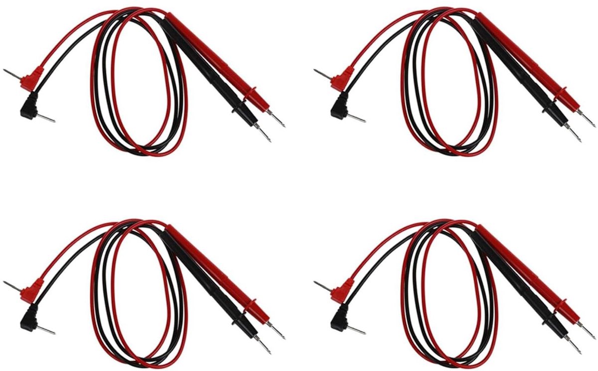 Multimeter Meetkabels - Testkabels Set - Elektronica Testen - 1000 Volt Capaciteit - 08 Meter - Zwart Rood