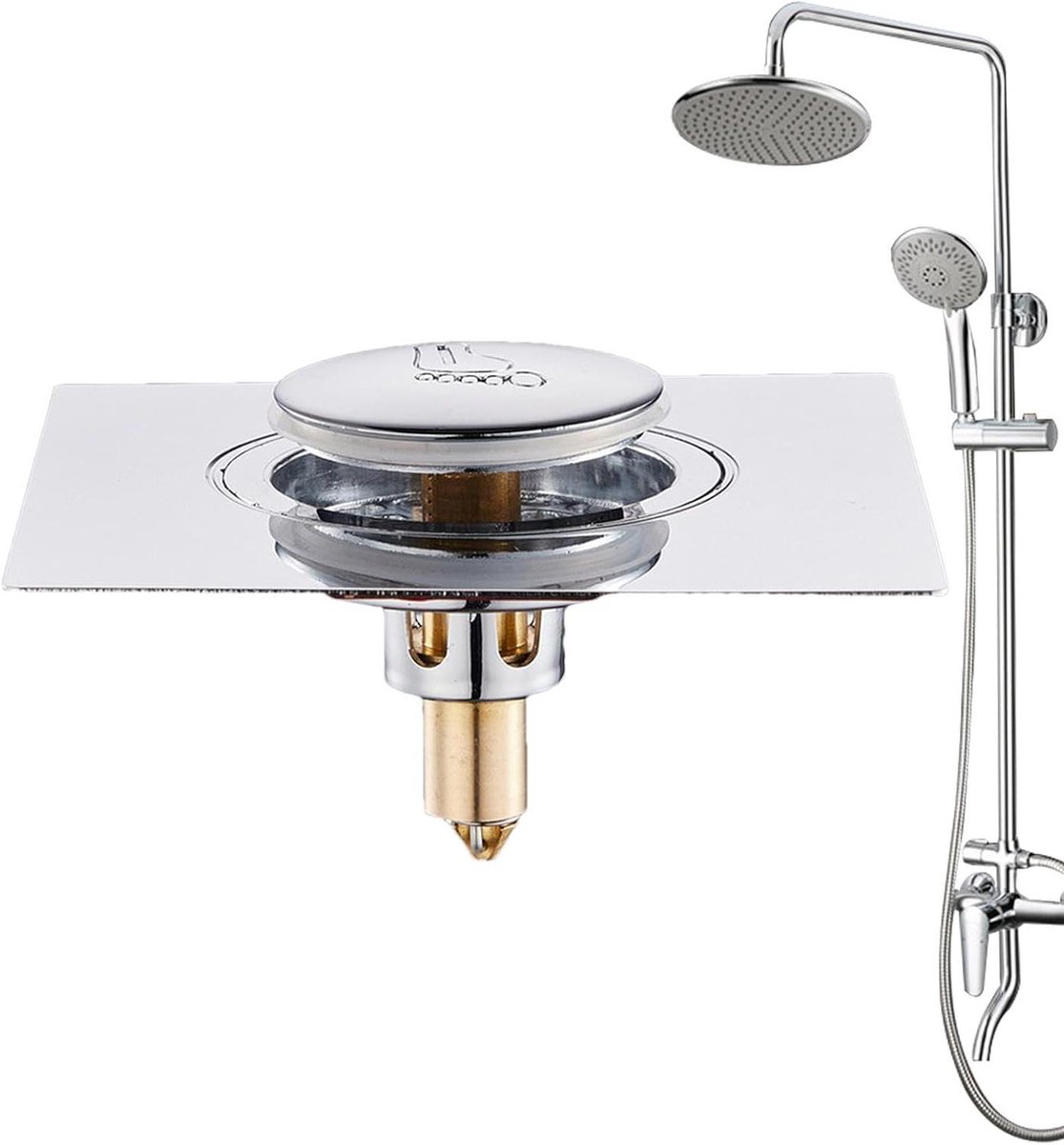 Afvoerstopper Badkamer - Zinken Afvoer - Afvoer Vangen - Anti Geur - 9.8 cm - Zilver