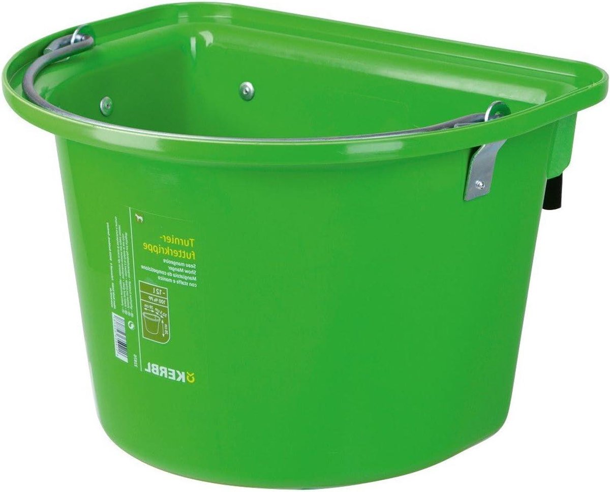 Voederkribbe - Voerbak paard - Paarden voeren - Compact ontwerp - 41 cm breed - Groen