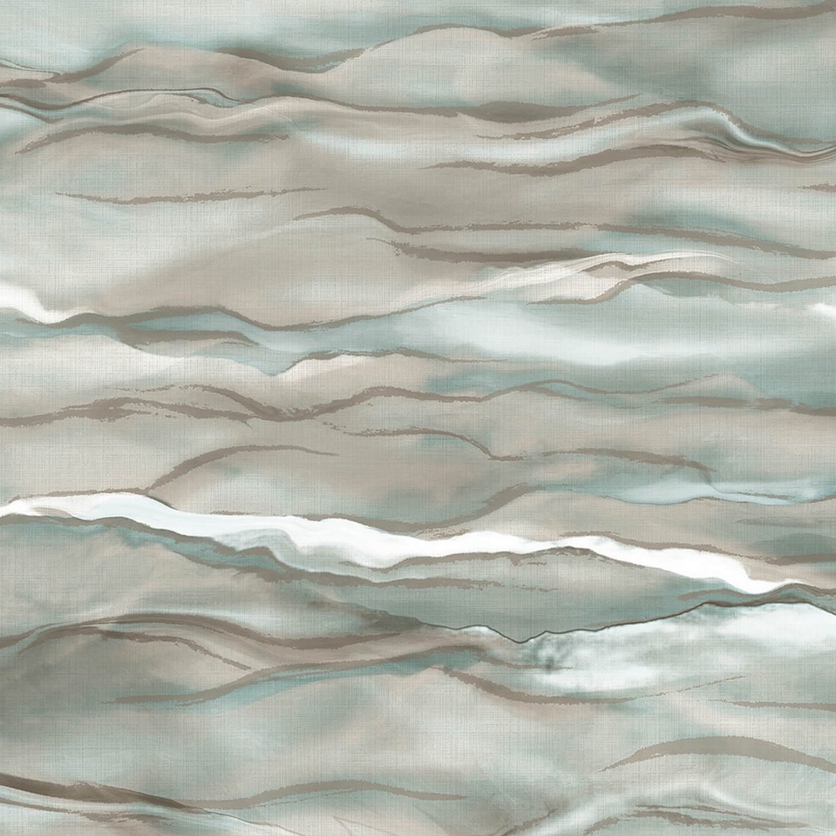 Exclusief luxe behang Profhome SA524044-DI vliesbehang hardvinyl warmdruk in reliëf gestempeld met abstract patroon en metalen accenten grijs zilver wit mintturquoise 5,33 m2