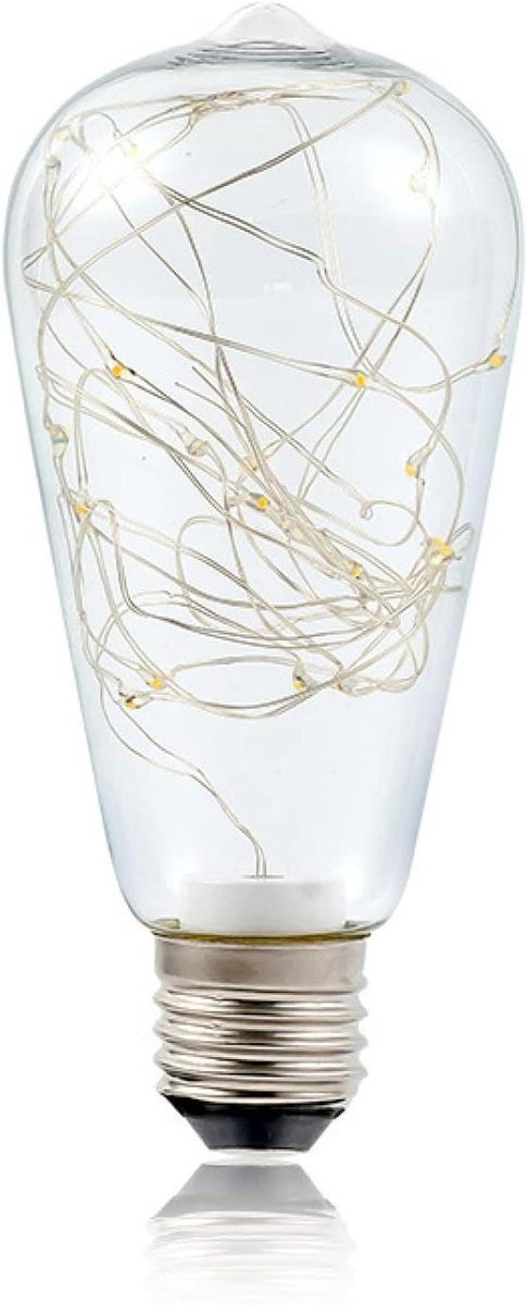 LED Gloeilampen - Edison Lampen - Sfeervolle Verlichting - Energiezuinig Ontwerp - ST64 Formaat - Zilverkleurig