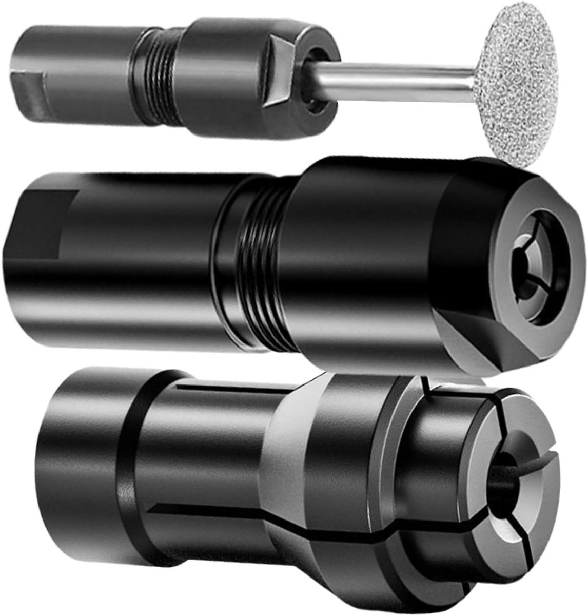 Haakse Slijper Adapter - Boor Connecting Tool - Metaal Bewerken - Hoog Koolstofstaal - 3mm of 6mm - Grijs