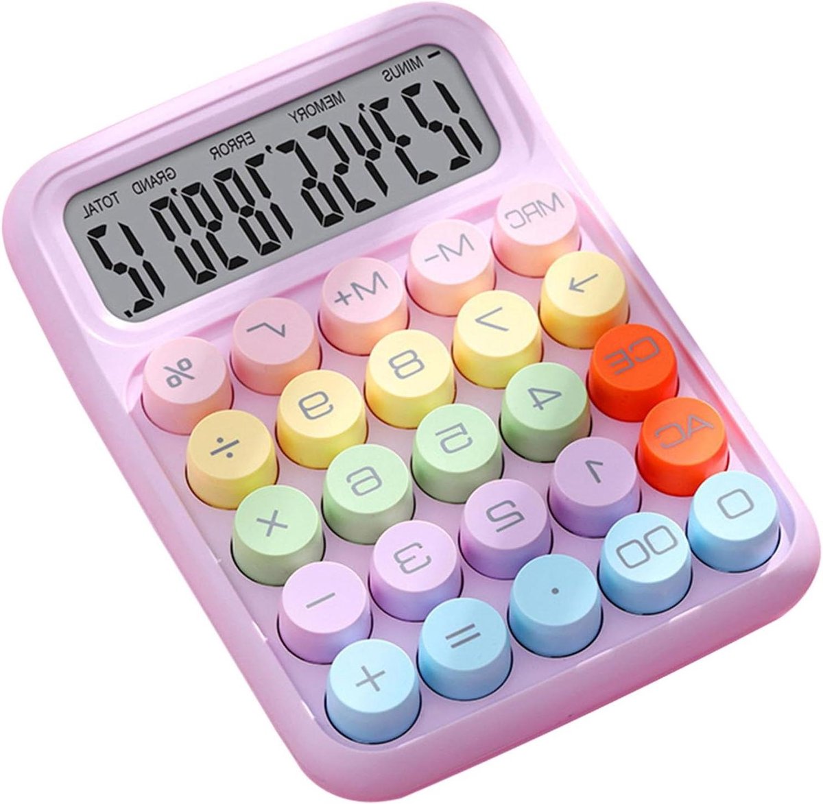 Mechanische Rekenmachine - Toetsenbord Calculator - Efficiënt Berekenen - Kleurrijke Keycaps - 18 x 13 x 4 cm - Lila Paars