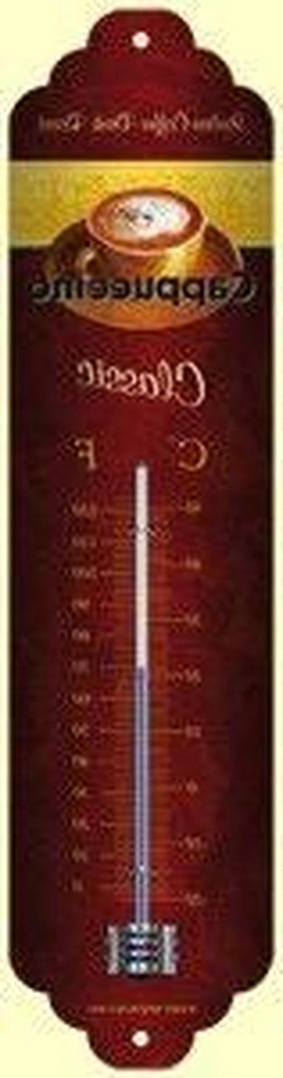 Metalen Thermometer - Wanddecoratie - Temperatuur Meten - Dubbele Schaal - 65 x 28 cm - Multicolor