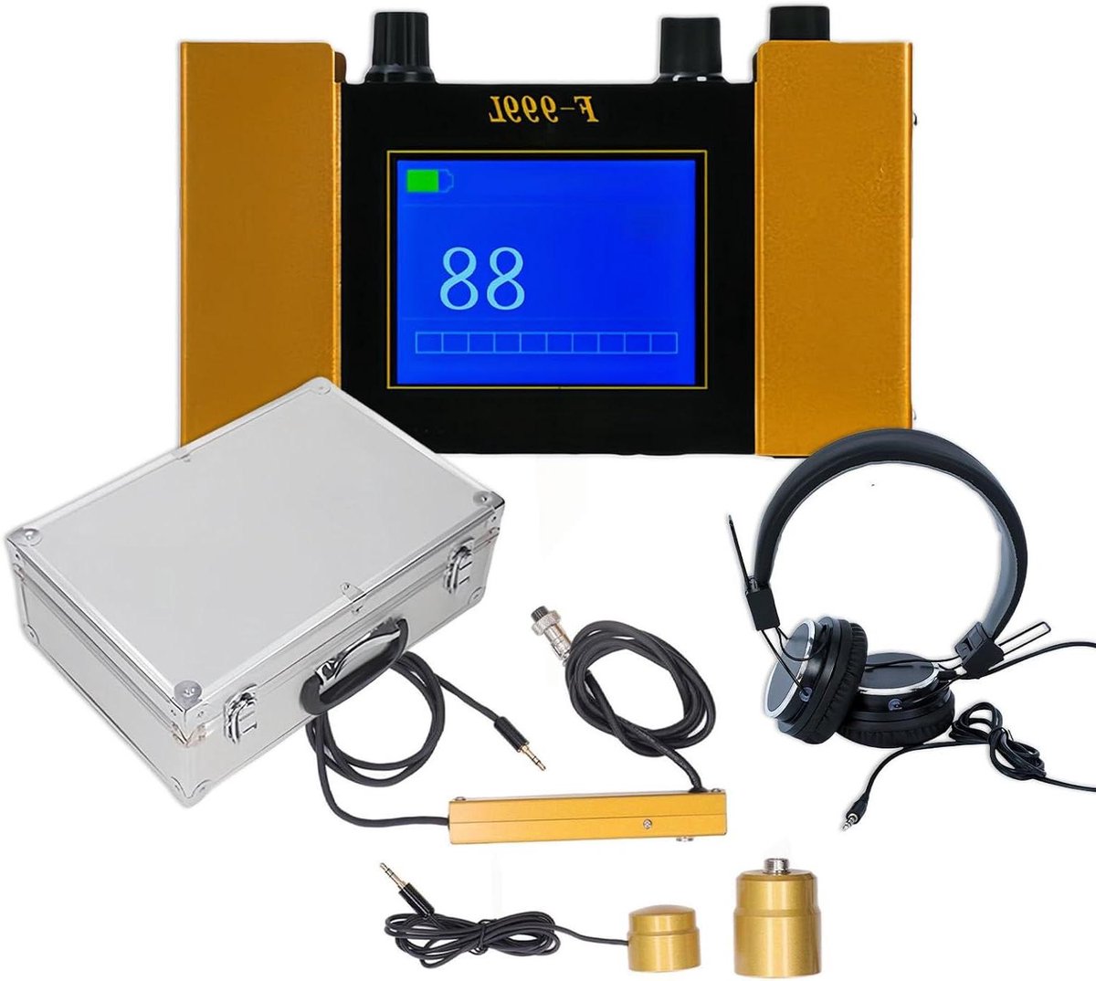 Lekdetector - Waterdetector Monitor - Waterleiding Opsporen - Instelbare Gevoeligheid - 4 Frequenties - Zwart