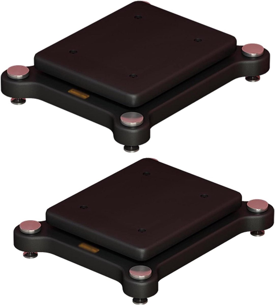 Subwoofer Isolatie Stand - Luidspreker Voeten Platform - Audio Verbeteren - Massief Koperen Spikes - 43x48cm - Zwart