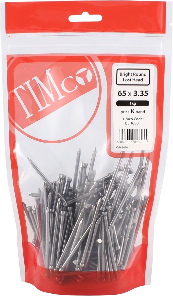 Ronde Spijkers - Kopspijkers - Bevestigen van materialen - Verzonken kop - 1 kg - Helder