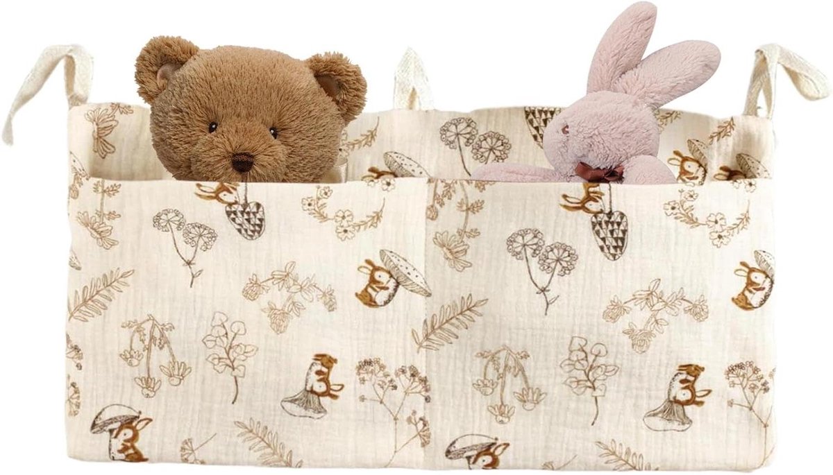 Wieg Organizer Tas - Hangbare Opbergzak - Babykamer Organiseren - Fijne Quilttechnologie - 39x20x0.3cm - Enkele Attribuut