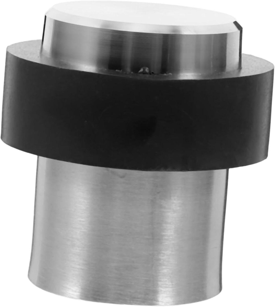 Cilindrische Deurstopper - Vloerstop Deur - Geluiddempend Werken - Slijtvast Ontwerp - 4.6x4.3cm - Zilver
