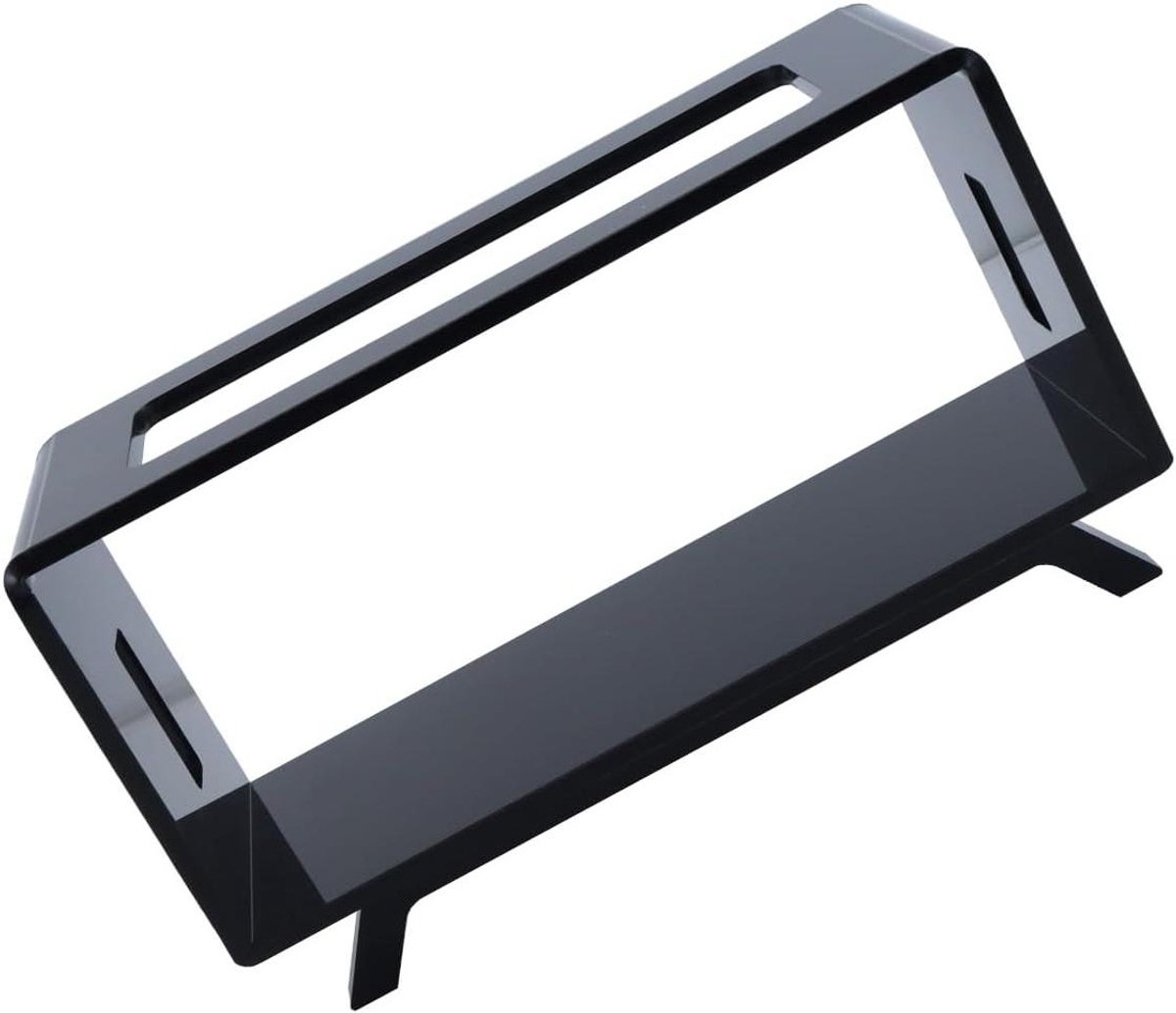 Acryl bureaustandaard - Tafelhouder Display - Luidspreker Presentatie - Antislip Siliconenmatten - 95 x 165 x 67 mm - Zwart