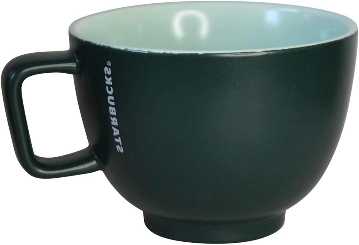 Koffiemok - Theeglas Mok - Thuis Gebruik - Met Handgreep - 470 ml - Donkergroen