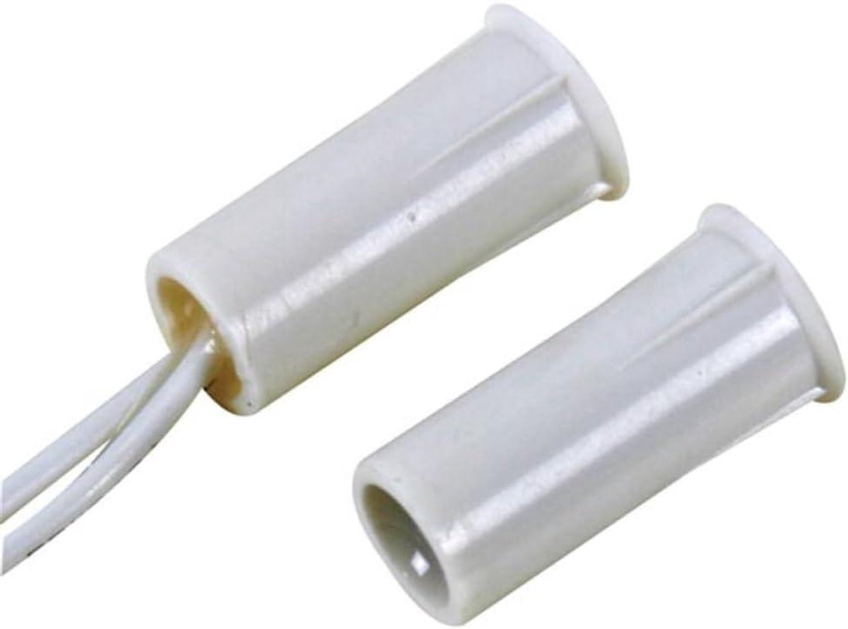 Magneetcontact - Reed schakelaar - Beveiliging Deuren - Betrouwbare Schakeling - Paneelmontage - Wit