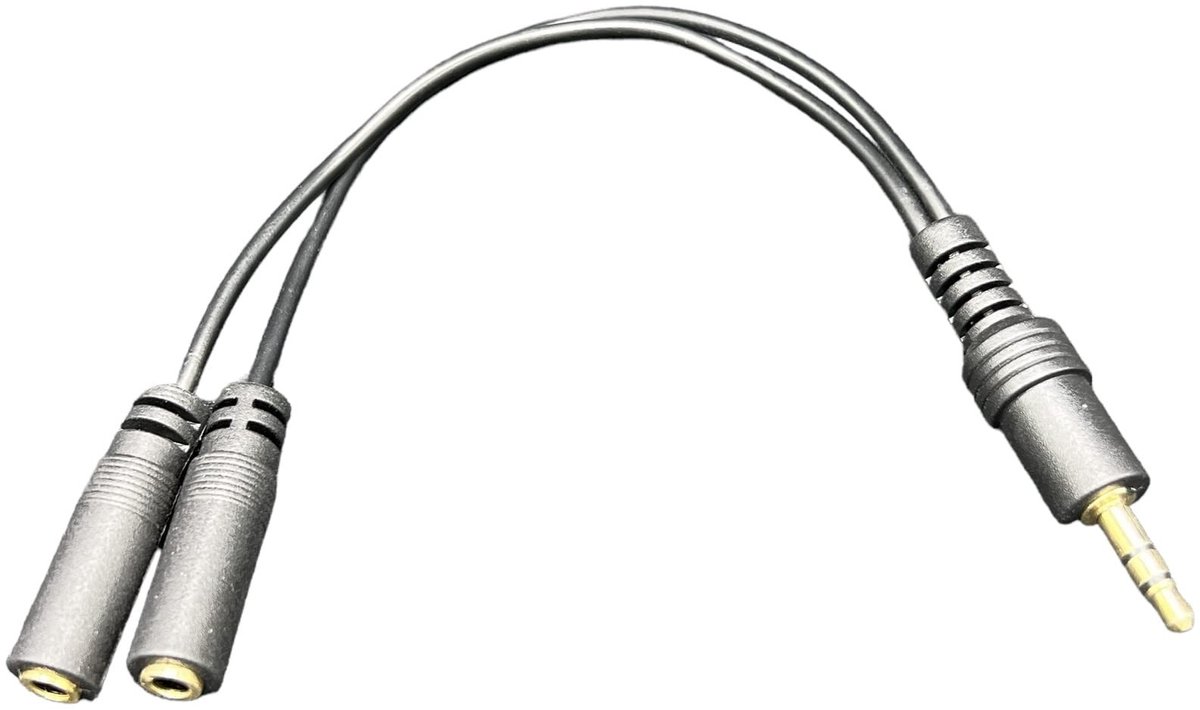 3.5mm Koptelefoon Splitter Kabel Mannelijk naar 2x Vrouwelijk Audio Y-Splitter