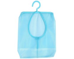 Multifunctionele Hangende Netzakhanger - Sokken Ondergoedopslag voor Badkamer Kledingkast Wasserij Waslijn - Buiten - 118 x 102in - Blauw Wasknijperzak