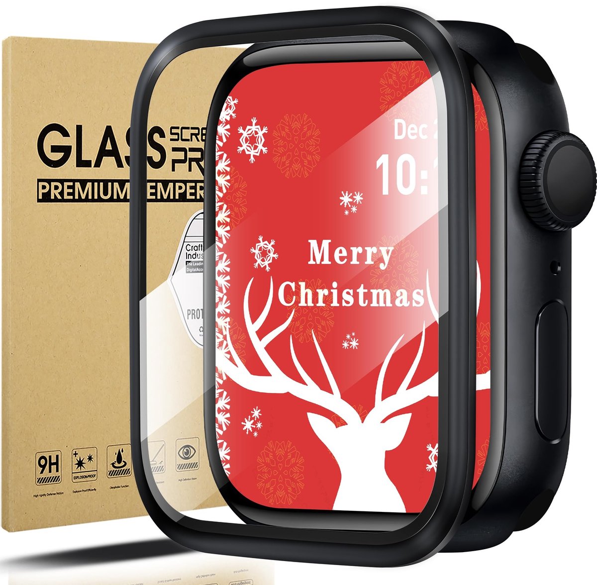 Store_8 - Schermbeschermer - HD Krasbestendigheid - 3D Titaniumlegering - Waterdicht - Gehard Glas - Geschikt voor Apple Watch 44mm - iWatch SE