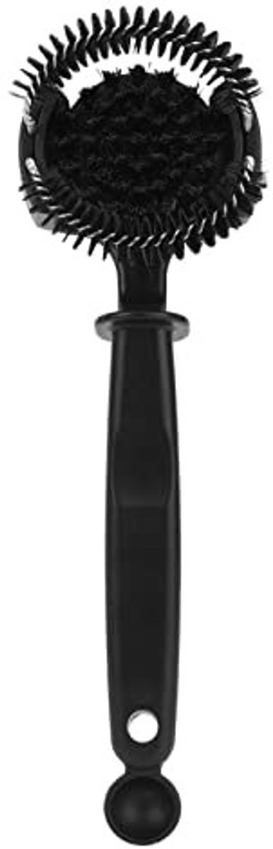 aladdien - Koffiezetter Wasborstel - Inclusief Lepel Set - Zwart - Voor Espresso Machine Groep Cup - 58mm - Ideaal voor Onderhoud en Reiniging - Ges..