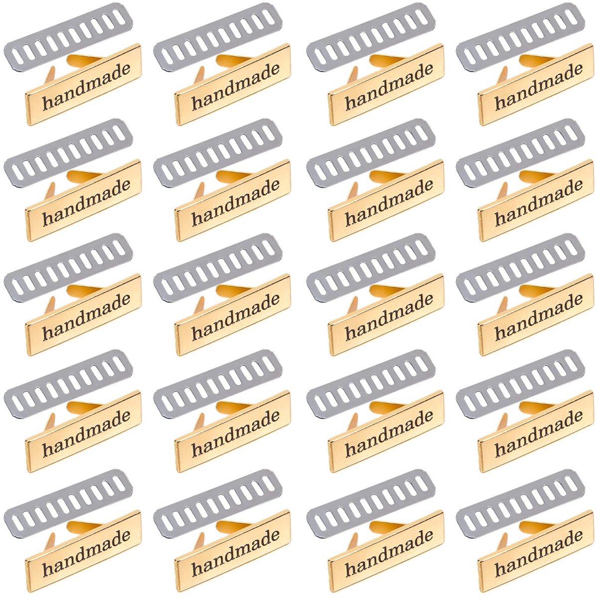 aladdien - Handgemaakte Metalen Etiketten - Creatieve DIY-projecten - Perfect voor Personaliseer - 10 Stuks - Labelen en Organiseren - Geschikt voor..