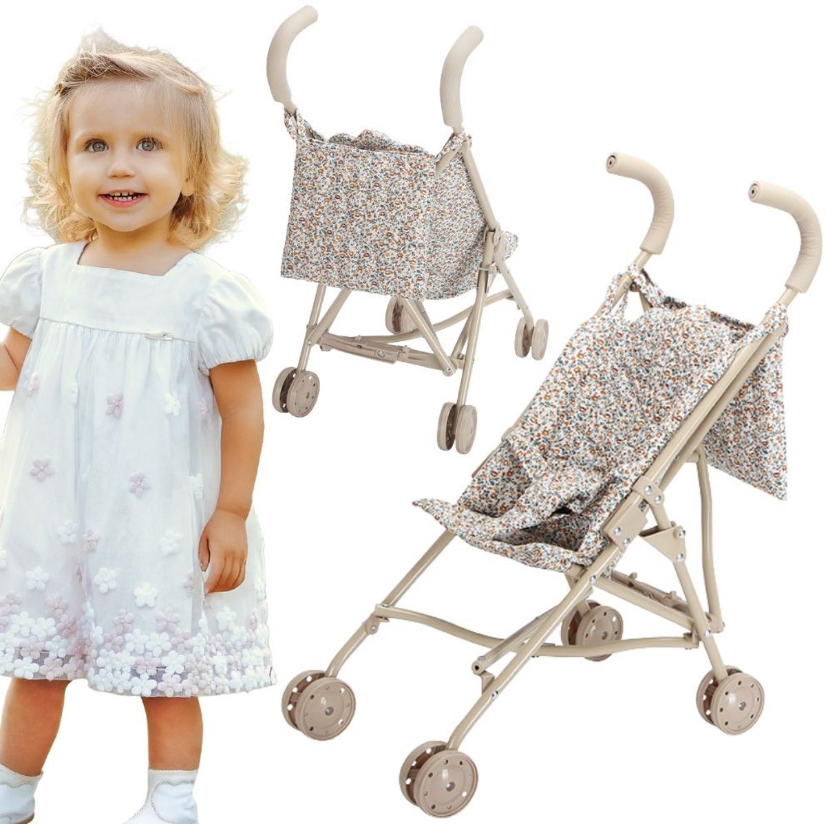 Woopie Royal Vintage Flower Doll Stroller - UNI