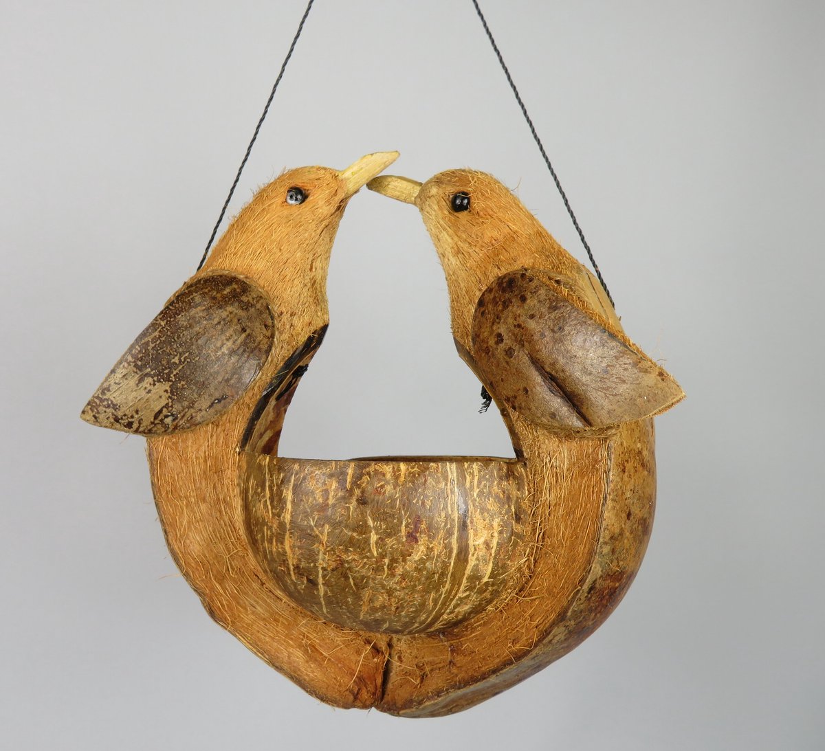 Vogel voederbakje - natuurlijk - Kokosnoot - vogel - bakje
