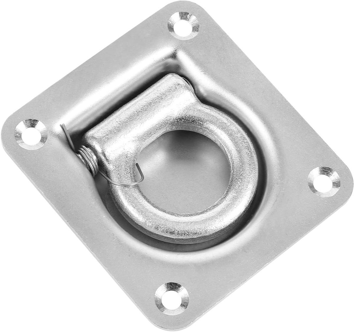 Bevestigingspunt D-ring - Vastzetanker - Lading Zekeren - Verzinkt Koolstofstaal - 10.2x9.5x3 cm - Zilver