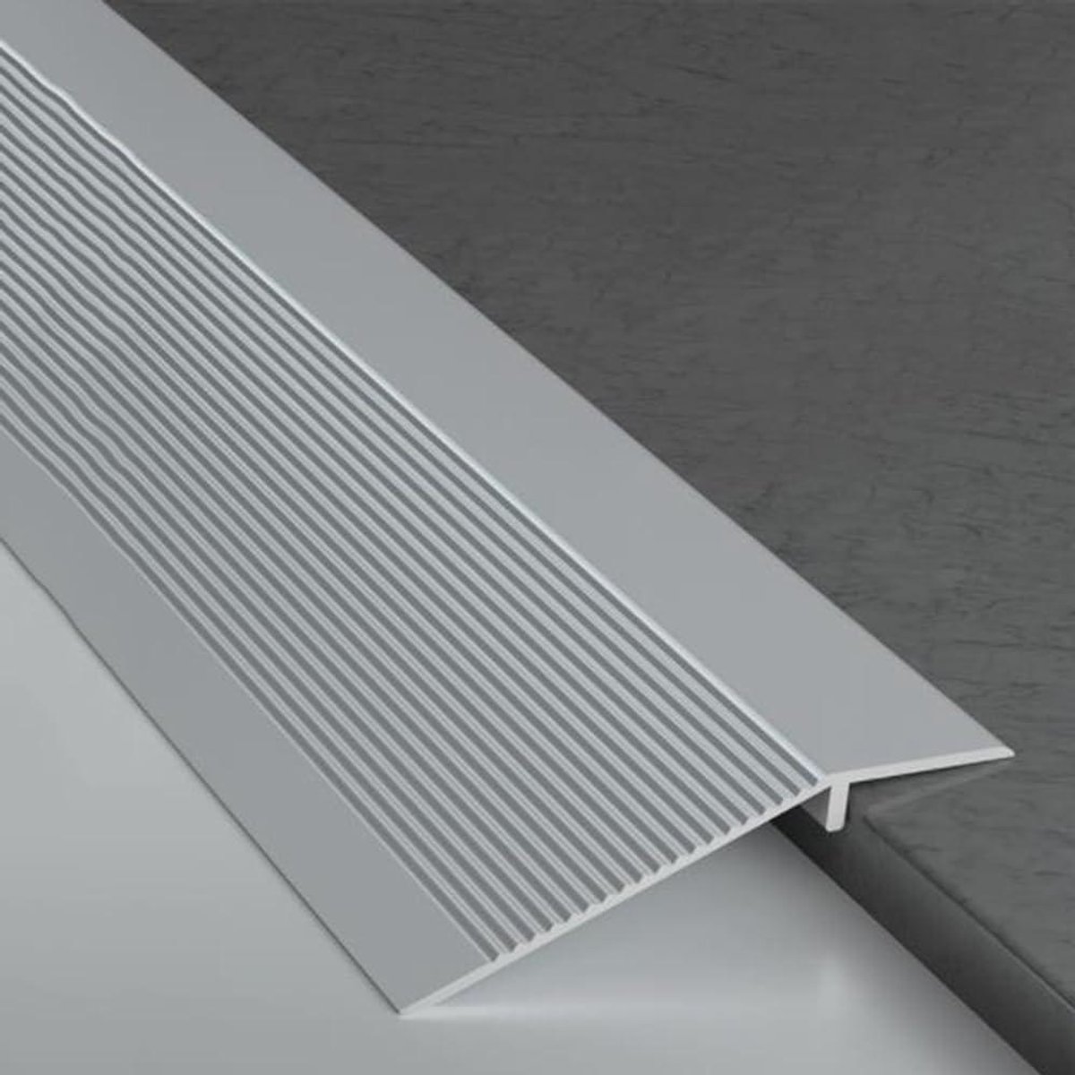 Vloerovergangsstrip - Drempelhulp - Vloeren Egaliseren - Robuust Aluminium - 10 Cm Breed - Zilver