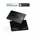Zwarte InCard tracker met 'InCard' logo, compatibel met Apple Zoek Mijn en Android.