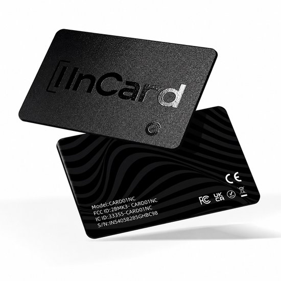 Incard® undercover gps tracker - GPS Tracker - Find my - Gps tracker auto - Tracker - Traceerbaar - Mini gps tracker - Worldtag - bluetooth tracker