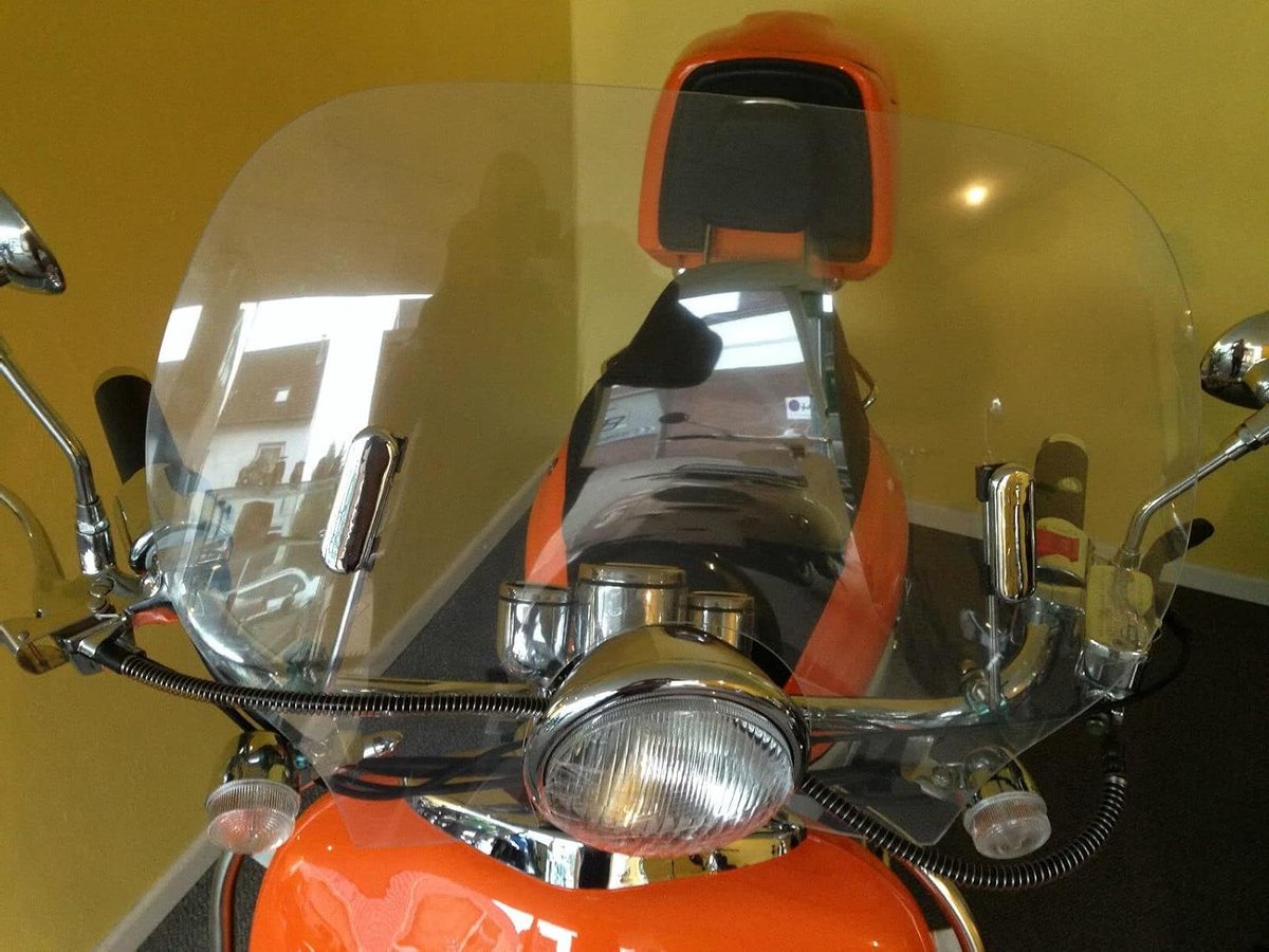 Scooter Windscherm - Retro Scooter - Bescherming Motor - Hoge Pasvorm - 40x56 cm - Zwart
