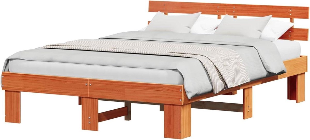Bedframe Grenenhout - Houten bedombouw - Slaapkamer Inrichting - Massief Hout Constructie 