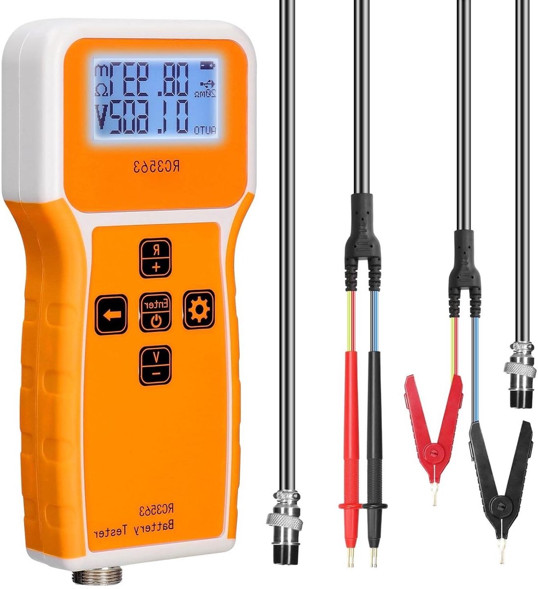Interne Batterijtester - Weerstandsmeter Spanningsmeter - Batterij Onderhoud - Hoge Nauwkeurigheid - 1uΩ‑200Ω - Zwart