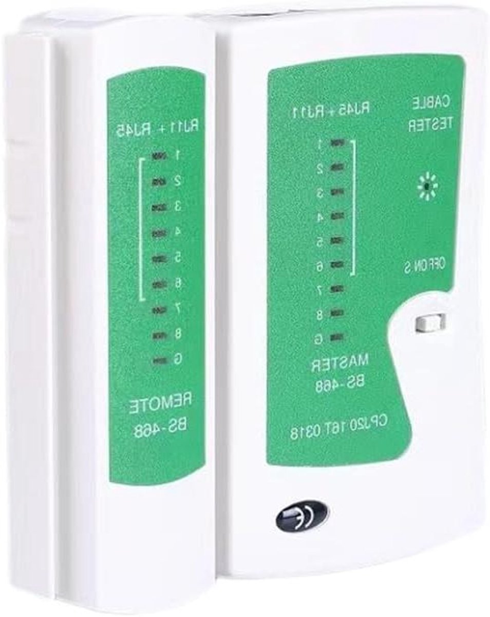 Netwerkkabel Tester - Kabel Diagnostiek - Netwerk Installatie - Brede Kabel Compatibiliteit - 218 Gram - Grijs