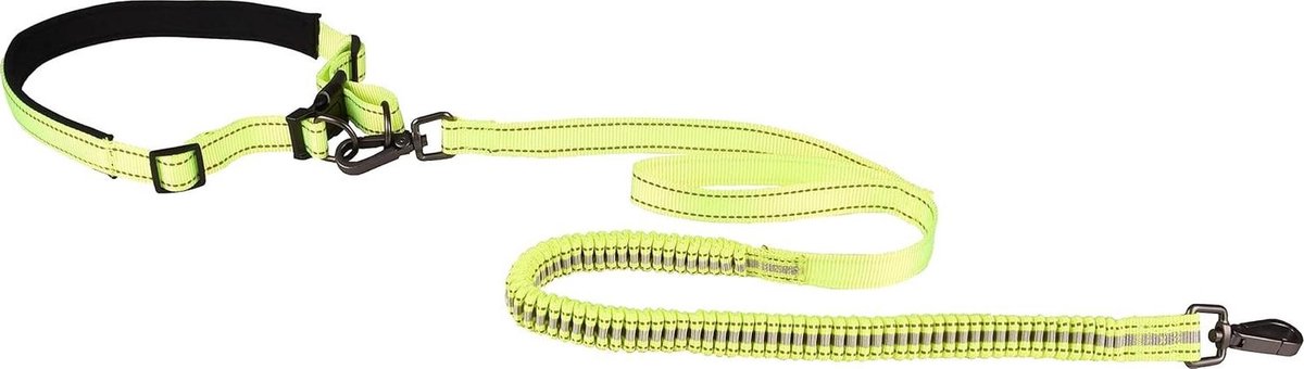 Hondenriem - Handsfree Lijn - Joggen met hond - Verstelbare Heupriem - Large 118 cm - Zwart