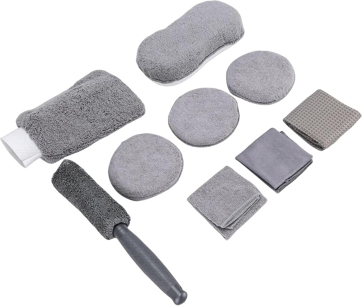 Autoreinigingsset - Detailing Kit - Effectief Auto Wassen - 9-delige Set - Inclusief Tas - Diverse Kleuren