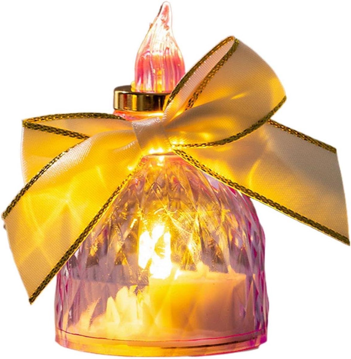 Kaarslichten Vlamloos - Sfeerlamp Batterij - Decoratie Buiten - LED Lichtbron - 5x5x8.1 cm