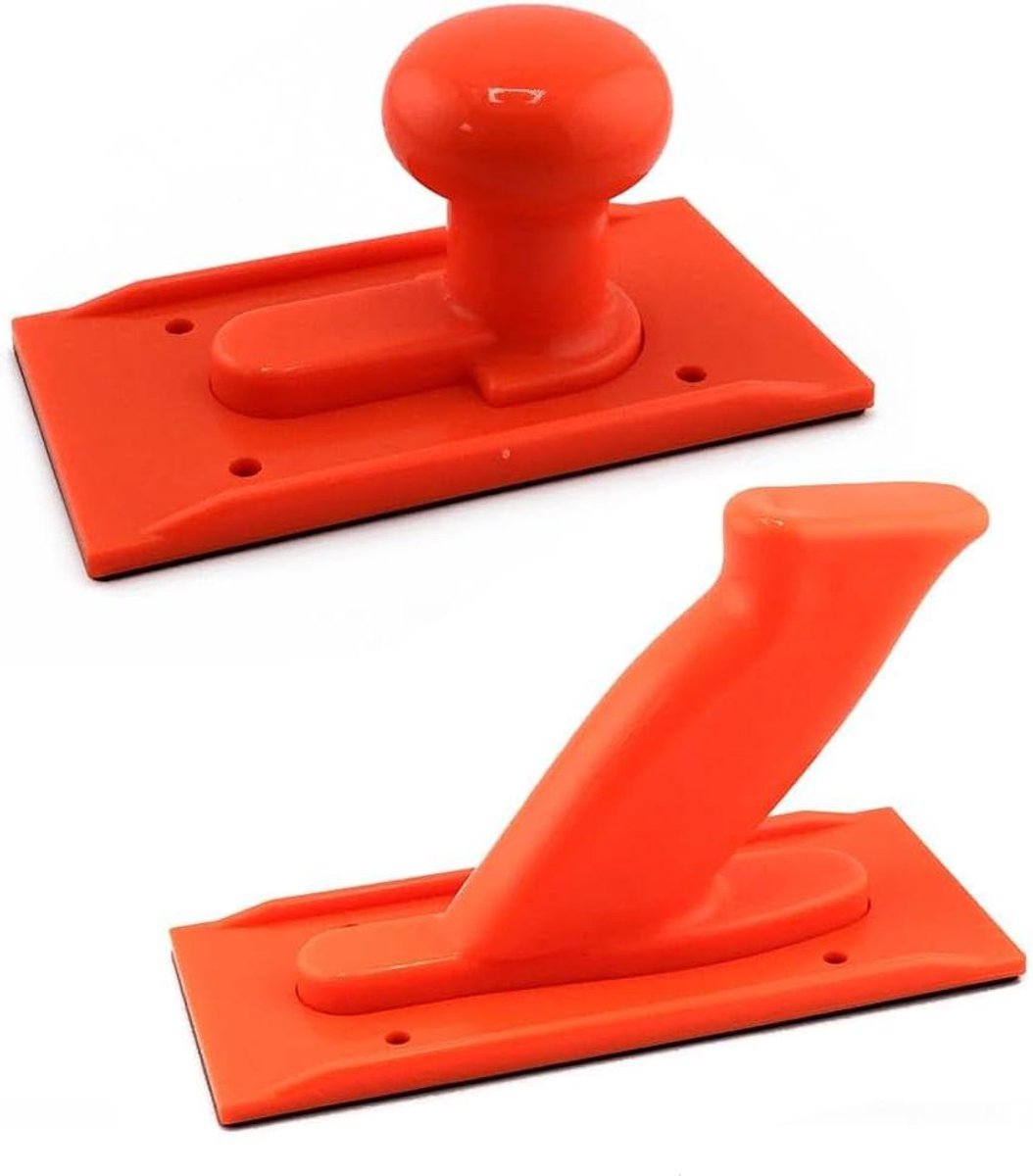 Veiligheidsgrepen Set - Duwblokken Houtbewerking - Veilig Zagen - Duurzaam ABS Kunststof - 2 Stuks - Oranje