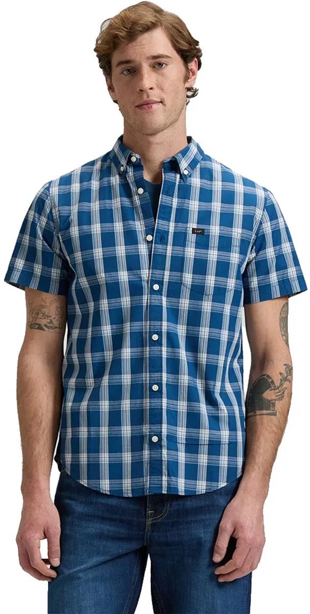 Lee 112376549 Overhemd Met Korte Mouwen 2XL Man Deep Sea Plaid