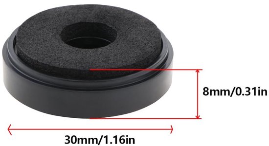 SPHProducts - Versterker pads - Vloermat voor luidsprekers - Duurzaam en stabiel - Zwart - Geluidsabsorberende voeten - Voor gebruik met soundbar stand... — afbeelding 5