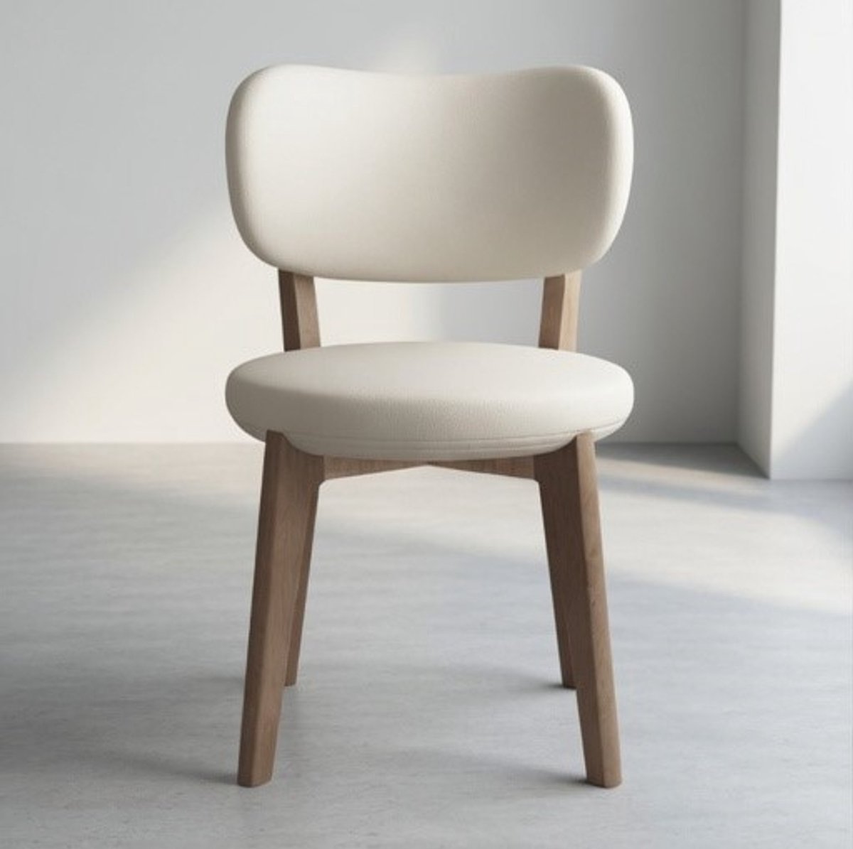Set van 4 Luxe Ergonomische Eetkamerstoelen – Massief Hout met Gebogen Rugleuning en Hoogveerkrachtige Schuimzitting – Moderne Zwarte Design Stoelen voor Eetkamer, Keuken & Woonkamer – Ganeey