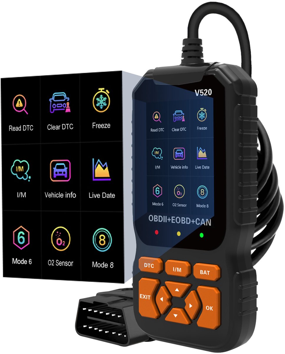 Holtech® Universele OBD2 Scanner - Uitleesapparatuur - Professionele Auto Diagnose Tool - NL Taal