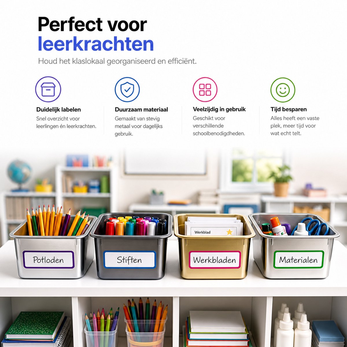 BOTC Scrum magneten - Whiteboard Magneten - 54 delig - 8x3 cm - voor Whiteboard, Magneetbord, Memobord of Magnetisch Tekenbord - Herschrijfbare Magneten op Koelkast — afbeelding 2