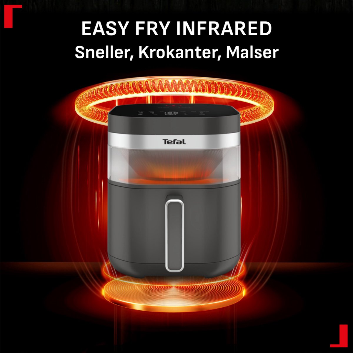 Tefal Easy Fry Infrared EY832H - Airfryer - 7L - 1700W - Infrarood Technologie - Sneller - Krokanter - Malser - 8 Programma's — afbeelding 3