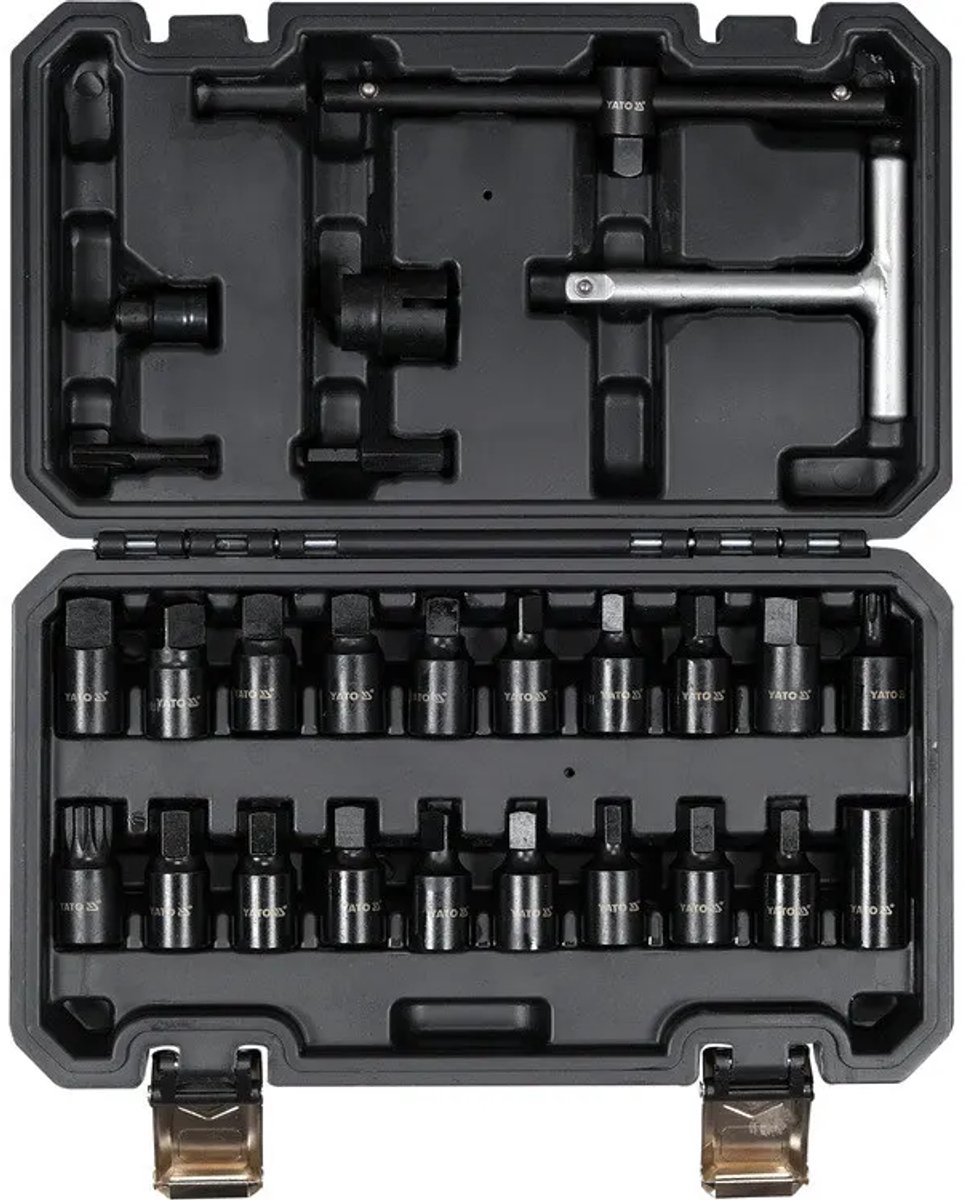 YATO Professionele Olieaftapplug-set - 26-delig - 3/8" - Voor vrijwel alle voertuigen