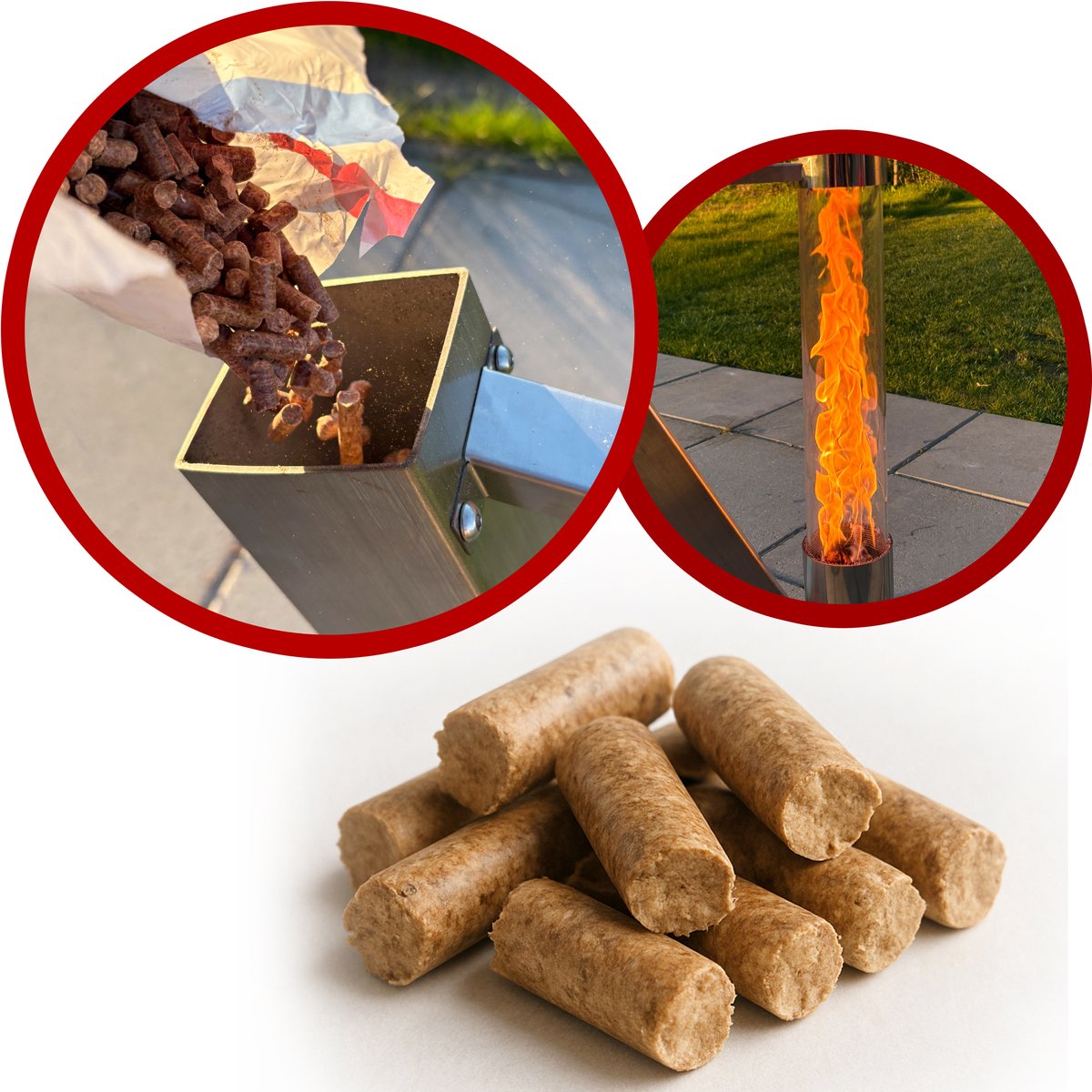 Pellets voor terras heater - 10kg terrasverwarmer korrels - outdoor - buiten pelletkachel pallets | STOCERS