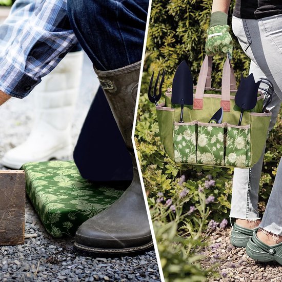 Tuingereedschapsset - Tuinset - Tuinonderhoud - met Plantenschep - Tuinschep - Tuinhark - Tuinvork - voor Tuineren - Buitenactiviteiten - 31x18x24 cm - Groen van Merkloos	 — afbeelding 5