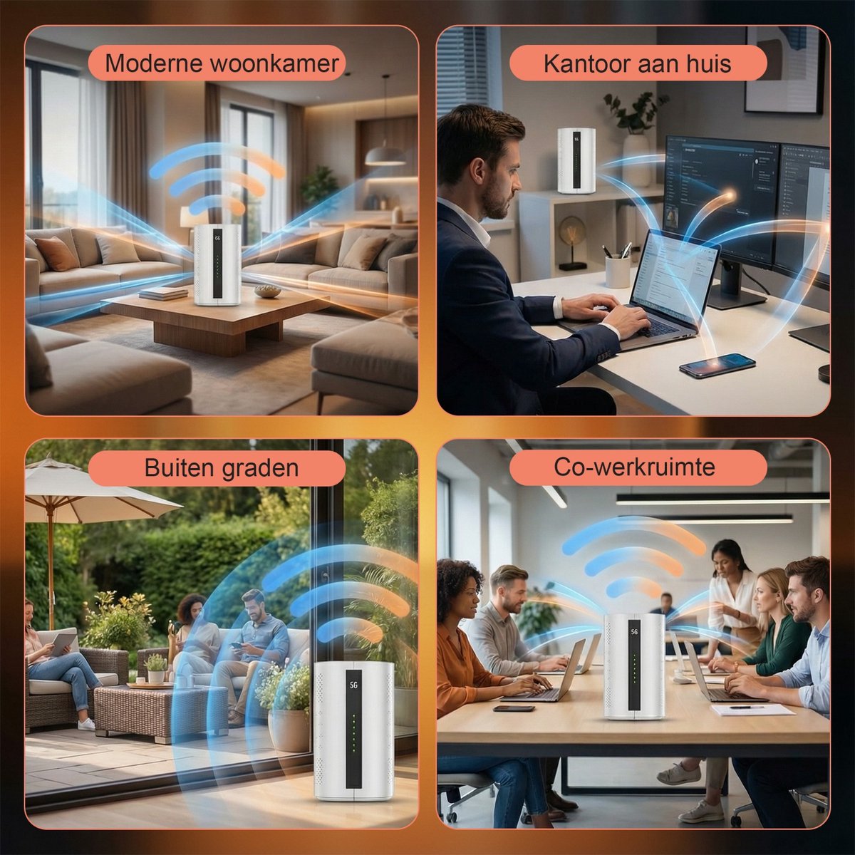 Neotex® WiFi-Versterker – Mobiele Router en Thuisrouter WiFi 6 Dual Band 2.4G/5G - Mesh WiFi – foto 8