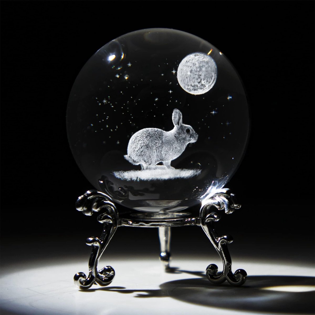Store_9 - 3D-kristallen bol - Briefgewicht met bloemstandaard - Decoratief en elegant - 60 mm - Creatief cadeau voor elke gelegenheid - Verzamelobj...