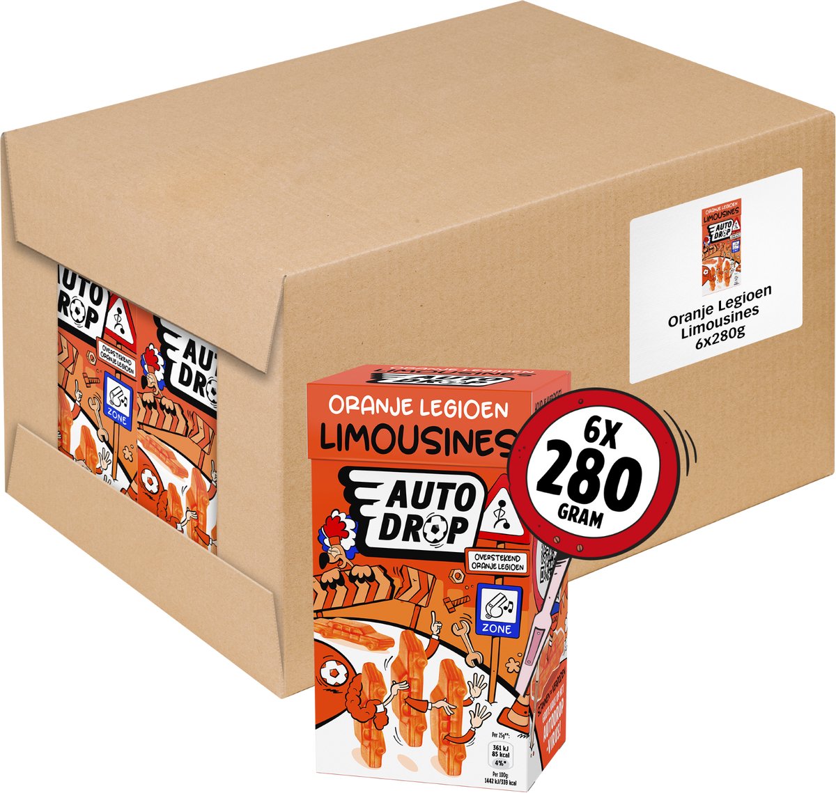 Autodrop - Snoep - WK 2026 Oranje Legioen Limousines - 6 doosjes - 280 gram