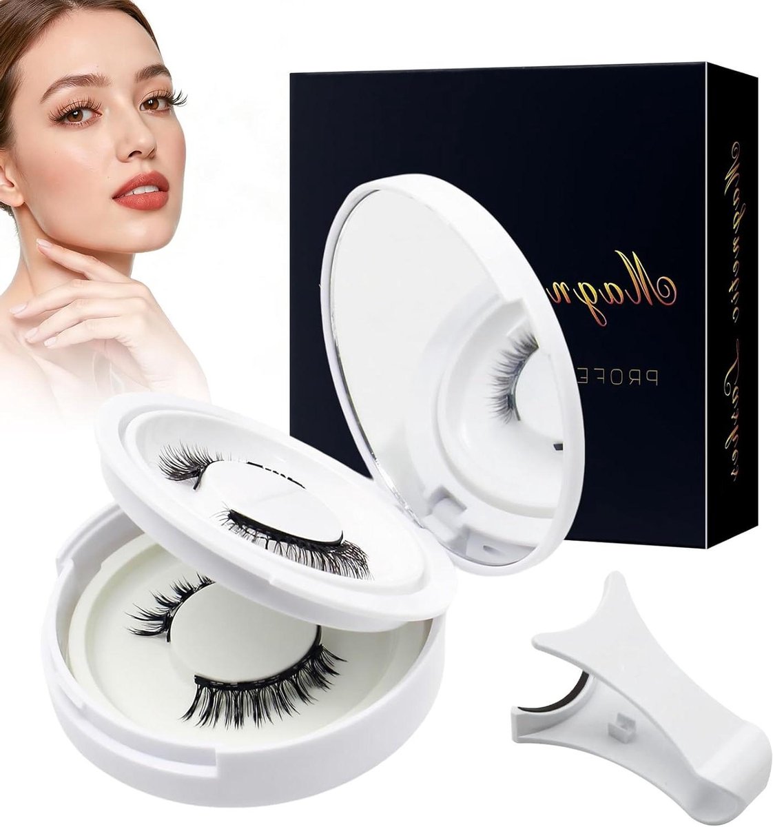 Magnetische Wimpers - Valse Wimper Set - Natuurlijke Look Creëren - Zonder Lijm Aanbrengen - 2 Paar - Zwart